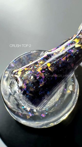Топове покриття з шимером SAGA Professional Crush Top #2, 9 мл SAGA-TOPCR-02 фото
