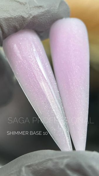 Базове покриття з шимером Saga Cover Base Shimmer #10, 15 мл SAGA-COSH-10 фото