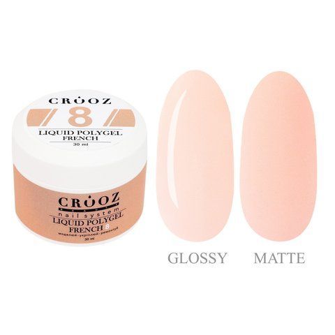Жидкий полигель CROOZ LIQUID POLYGEL FRENCH #8, 30 мл CR-LPGFR-08-30 фото