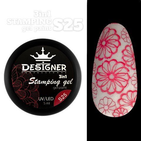 Гель для стемпінгу Designer Professional Stamping Gel Paint 3 in 1, S25, 5мл DP-STM-S25 фото