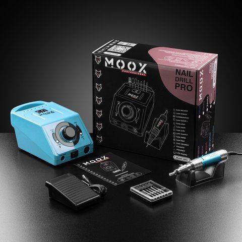 Фрезер для манікюру і педикюру MOOX X 803, 50 000 об/хв, 70W, Light blue Moox-803-LB фото