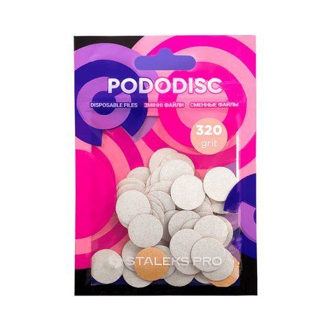 Змінні файли білі для педикюрного диска 320 грит STALEKS PRO PODODISC S 50 шт PDF-15-320w PDF-15-320w фото