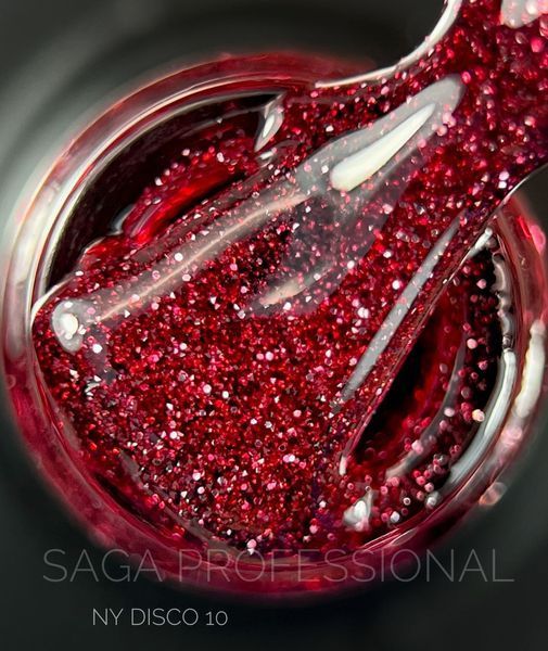 Світловідбиваючий гель-лак SAGA Professional New York Disco gel polish #10, 9 мл SG-GDISC-10 фото