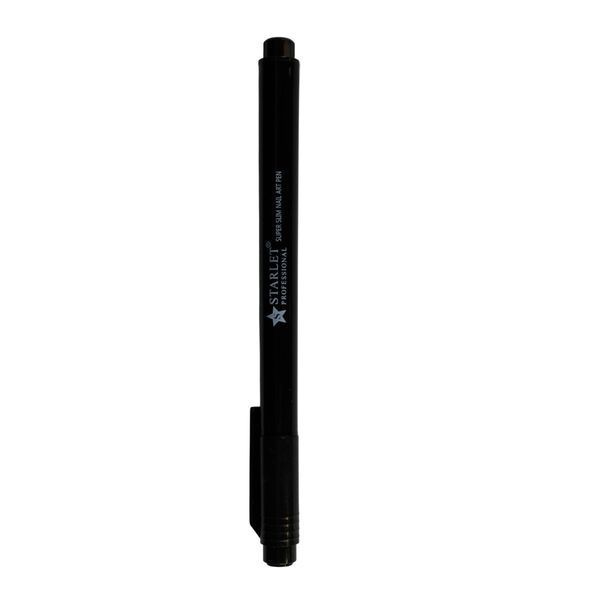 Ручка-маркер для ногтевого дизайна Starlet Professional Super Slim, Черная 1 мм STP-FL-SSB фото