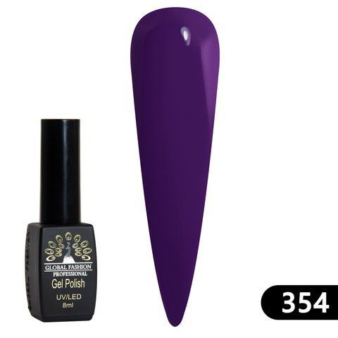 Гель-лак Global Fashion BLACK ELITE 354, 8 мл 2628 фото