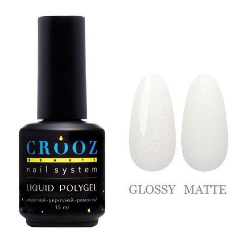Рідкий полігель CROOZ LIQUID POLYGEL SHIMMER #1, 15 мл CR-LPSH-01 фото