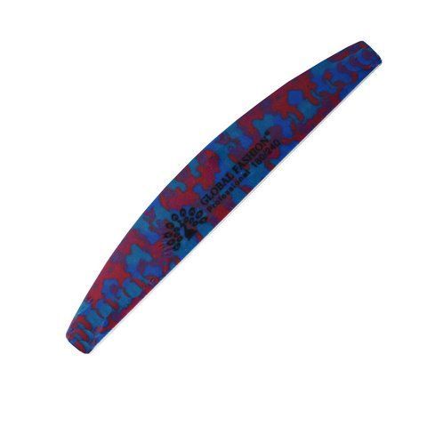 Пилка для нігтів Global Fashion з малюнком, 180/240, Синя PGFP-180/240-B фото