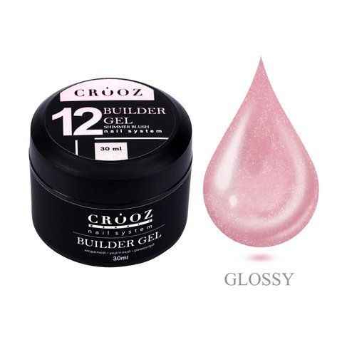 Гель для нарощування CROOZ Builder Gel #12 Shimmer Blush, 30 мл CR-33842 фото