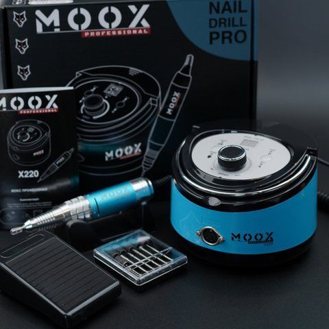 Фрезер для манікюру і педикюру MOOX X220 50 000 об/хв, 70W, Light blue Moox-220-LB фото