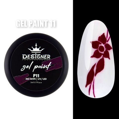 Гель-краска для дизайна Designer Professional Gel Paint No Wipe 11, 5 мл DP-GP-11 фото
