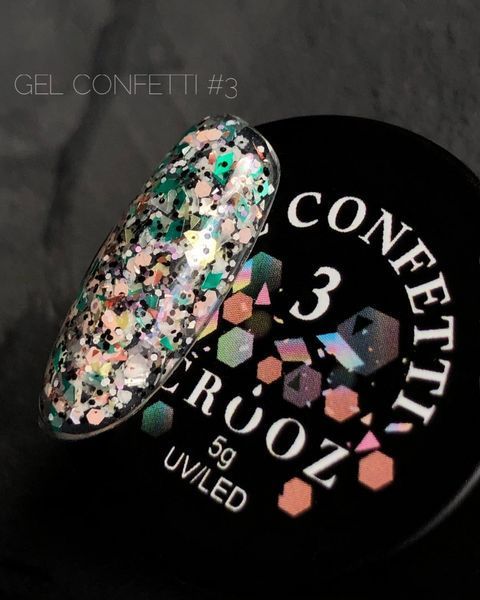 CROOZ Confetti Gel #3, 5 г CR-CONF-03 фото