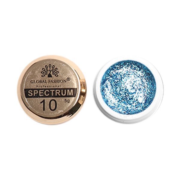 Гель-краска с металлическими хлопьями Global Fashion Spectrum 10, 5 г 8193 фото