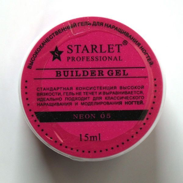 Гель для наращивания Starlet Professional Builder Gel Neon #5, 15 мл STP-BLDN-05 фото