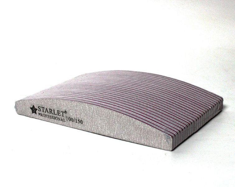Пилка-дуга для ногтей Starlet Professional 100/150, 25 шт/уп. ST-PC-100/150 фото