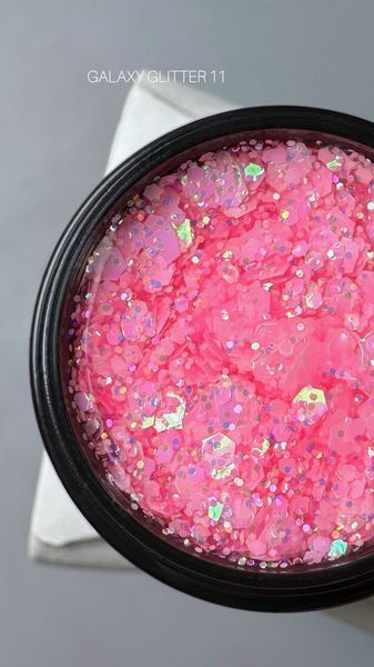 Гель для дизайна с глиттером SAGA Professional Galaxy Glitter Gel #11, 8мл SG-GLTG-11 фото