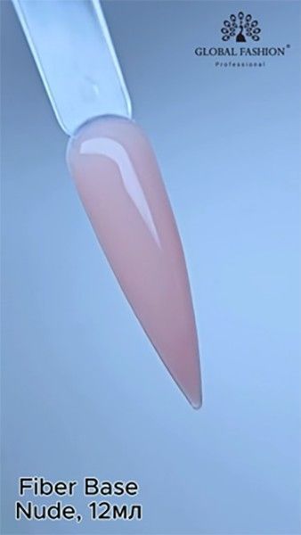 Базове покриття з нейлоном Global Fashion New Fiber Base Nude, 12 мл 19508 фото