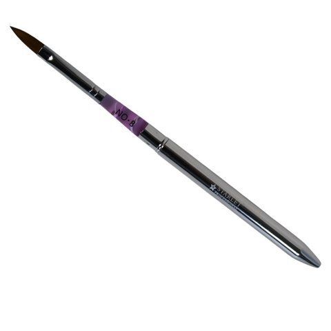 Кисть для геля Starlet Professional c металлической ручкой-колпачком #8 STP-M8 фото