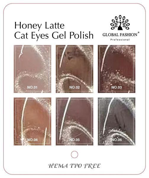 Гель-лак Global Fasion Honey Latte Cat Eyes #02, 8 мл 26018 фото