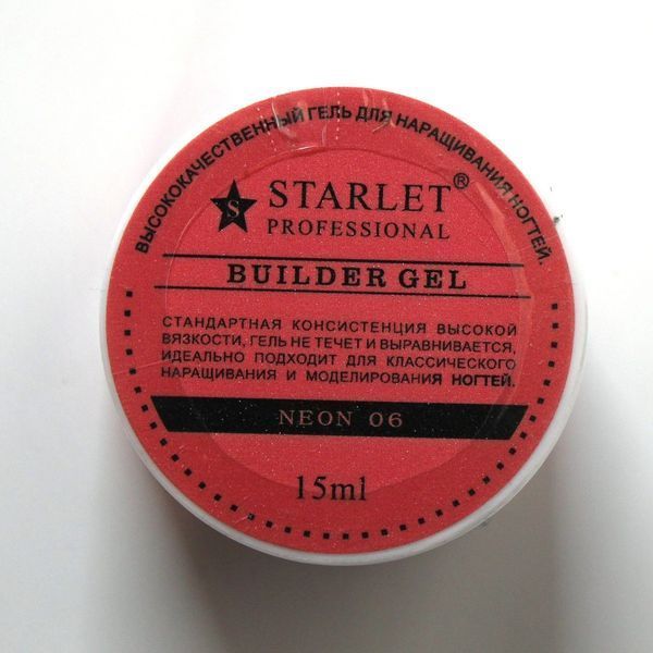 Гель для нарощування Starlet Professional Builder Gel Neon #6, 15 мл STP-BLDN-06 фото