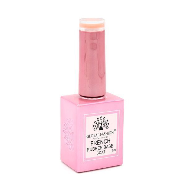 Каучукова база для гель-лаку френч Global Fashion Rubber Base Coat French, 15 мл 01 8095 фото