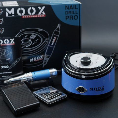 Фрезер для манікюру і педикюру MOOX X220 50 000 об/хв, 70W, Sky blue Moox-220-SB фото