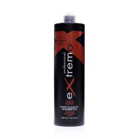 Шампунь EXTREMO для вьющихся волос и химической завивки с карите, 1000ml EX411 фото