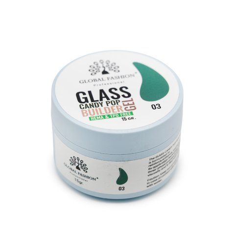 Гель для моделирования Global Fashion Glass Candy Pop #3, 15 г 26039 фото
