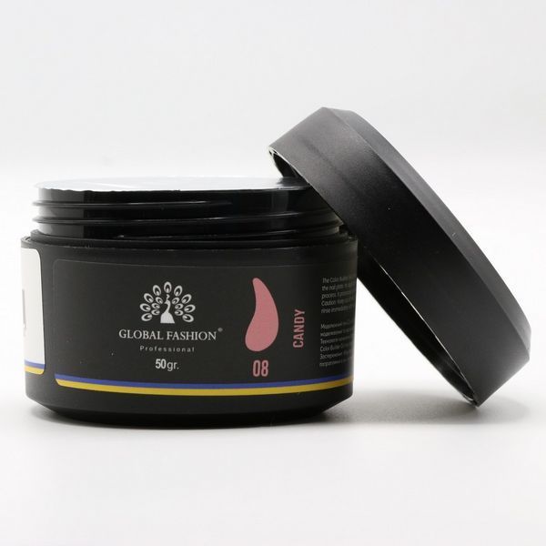 Гель для моделирования ногтей Global Fashion Color Builder Gel #08 Candy, 50 г 26245 фото