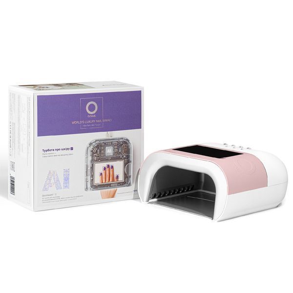 UV/LED-лампа зі штучним інтелектом O Nail AI Smart Curing Lamp Pink ONAIL-AI-01P фото