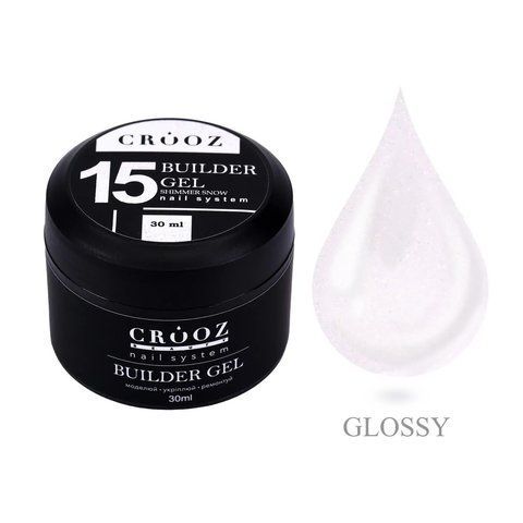 Гель для нарощування CROOZ Builder Gel #15 Shimmer Snow, 30 мл CR-33850 фото
