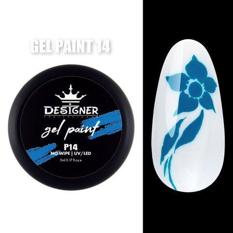 Гель-краска для дизайна Designer Professional Gel Paint No Wipe 14, 5 мл DP-GP-14 фото