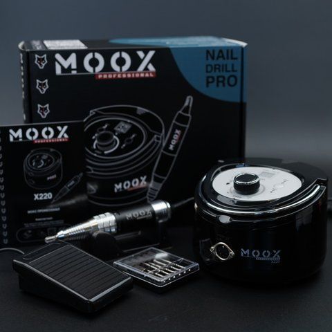 Фрезер для манікюру і педикюру MOOX X220 50 000 об/хв, 70W, Black Moox-220-BLK фото