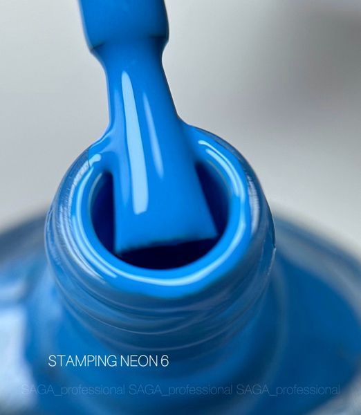 Неоновий лак для стемпінгу SAGA Professional Stamping paint Neon #6, 8 мл SAGA-STNEON-06 фото