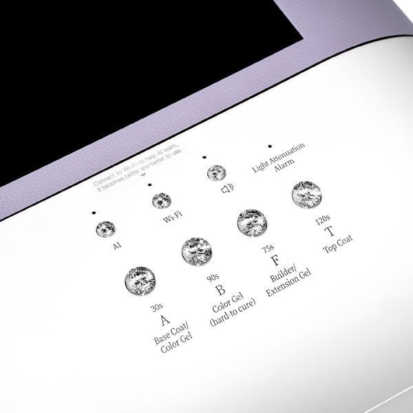 UV/LED-лампа с искусственным интеллектом O Nail AI Smart Curing Lamp Purple ONAIL-AI-01PR фото