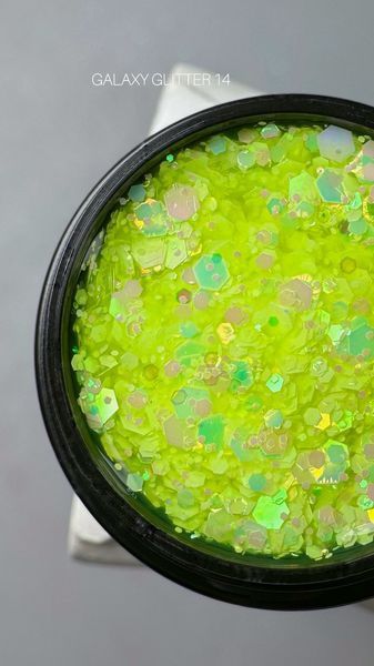 Гель для дизайна с глиттером SAGA Professional Galaxy Glitter Gel #14, 8мл SG-GLTG-14 фото