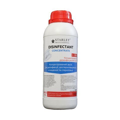 Концентрированное дезинфицирующее средство Starlet Professional DISINFECTANT, 1000 мл ST-1185 фото