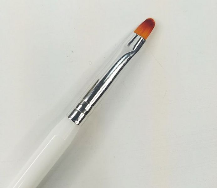 Кисть для полигеля Lilly Beaute с лопаткой, Белая LB-PL-W фото
