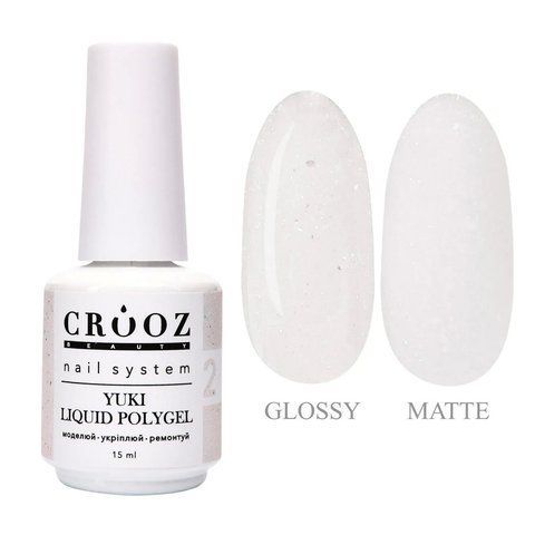 Полігель для нарощування CROOZ LIQUID POLYGEL YUKI #2, 15 мл CROOZ-POL-YU-02 фото