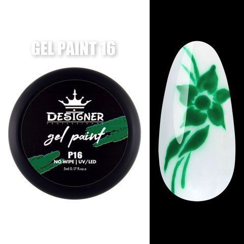 Гель-краска для дизайна Designer Professional Gel Paint No Wipe 16, 5 мл DP-GP-16 фото