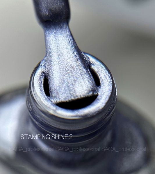 Перламутровый лак для стемпинга SAGA Professional Stamping paint Shine #2, 8 мл SAGA-STSHI-02 фото