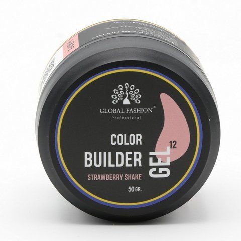 Гель для моделирования ногтей Global Fashion Color Builder Gel #12 Strawberry shake, 50 г 26241 фото