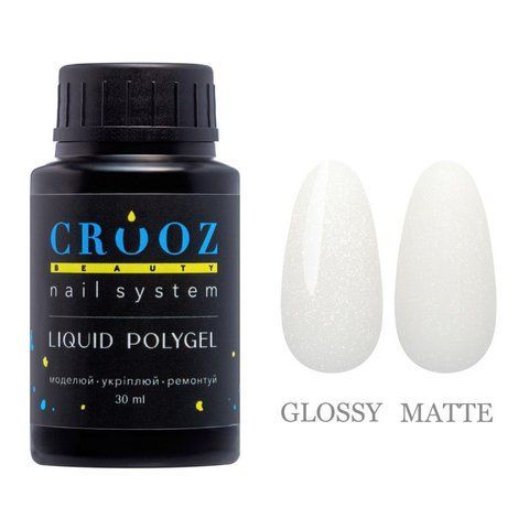 Рідкий полігель CROOZ LIQUID POLYGEL SHIMMER #1, вузька банка, 30 мл CR-LPSH30-01 фото