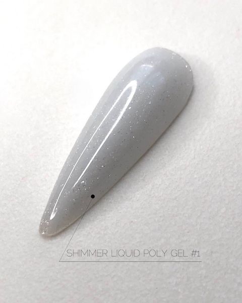 Жидкий полигель CROOZ LIQUID POLYGEL SHIMMER #1, узкая банка, 30 мл CR-LPSH30-01 фото