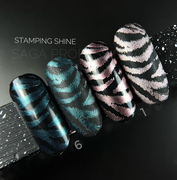 Перламутровий лак для стемпінгу SAGA Professional Stamping paint Shine #3, 8 мл SAGA-STSHI-03 фото