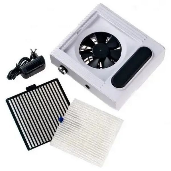 Витяжка Professional Nail Dust Collector BQ-858-1 з HEPA-фільтром, 80 Вт (біла) BQ858-H-W фото