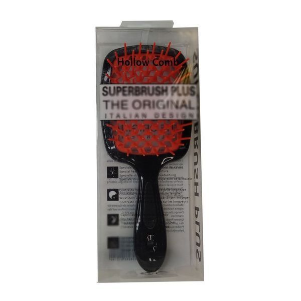 Расческа HollowComb SUPERBRUSH PLUS, Черный-Красный HC-BL-RED фото