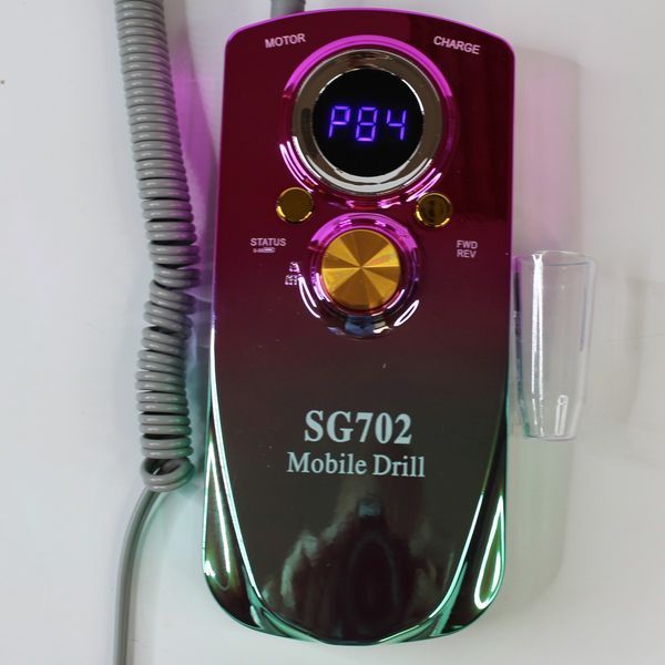 Аккумуляторный фрезер для маникюра SG-702, 36 Вт, 35&nbsp;000 об/мин, Хамелеон, бирюзово-лиловый SG-702-TL фото