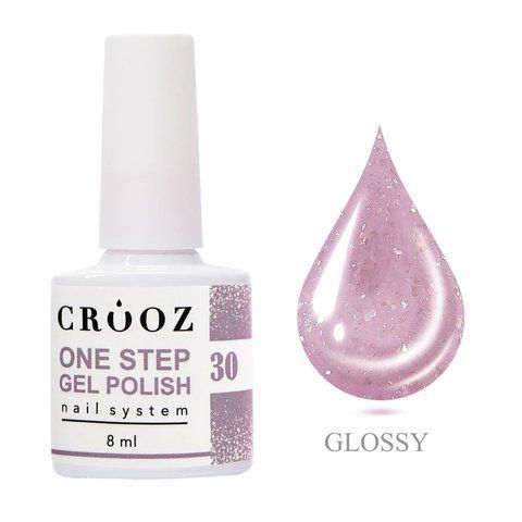 CROOZ ONE STEP GEL POLISH 3 в 1 (база, колір, топ) #30, 8 мл CROOZ-31-30 фото