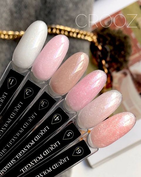 Жидкий полигель CROOZ LIQUID POLYGEL SHIMMER #2, узкая банка, 30 мл CR-LPSH30-02 фото
