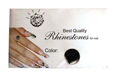 Набор стразов Global Fashion Rhinestones for Nail, 100 шт/уп., Черные, SS3 GF-RSFN-BL фото